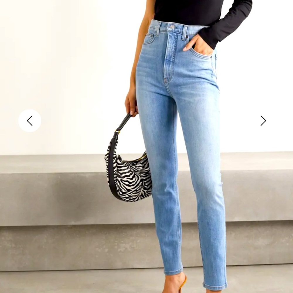 Reformation True Blue High Rise Skinny Jeans